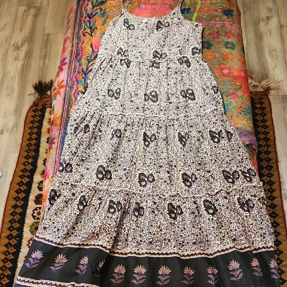 Floral Butterfly Print Maxi Dress